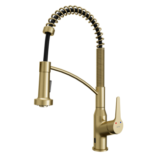 Karran Alston Touchless Single-Handle Pull-Down Sprayer Kitchen Faucet in Brushed Gold