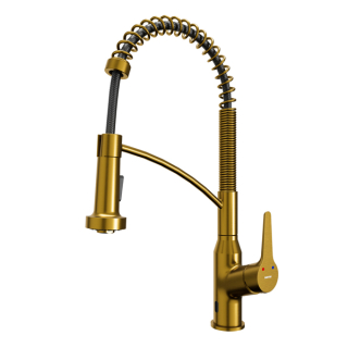 Karran Alston Touchless Single-Handle Pull-Down Sprayer Kitchen Faucet in Gold