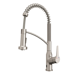 Karran Alston Touchless Single-Handle Pull-Down Sprayer Kitchen Faucet in Stainless Steel