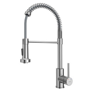 Karran Loxton Touchless Single-Handle Pull-Down Sprayer Kitchen Faucet in Stainless Steel