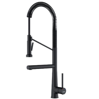 Tumba Single-Handle Pull-Down Sprayer Kitchen Faucet in Matte Black