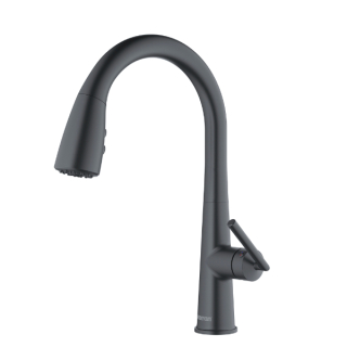 Kentland One-Handle Pull Down Dual Function Sprayer Kitchen Faucet in Gunmetal Grey