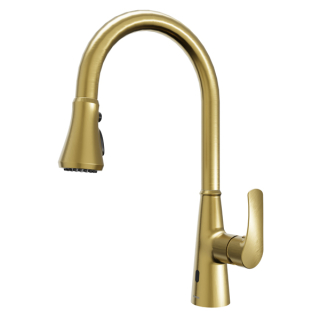 Karran Kadoma Touchless One-Handle Triple Function Sprayer Kitchen Faucet in Brushed Gold