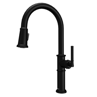 Karran Brampton KKF365 Single Handle Pull Down Sprayer Kitchen Faucet in Matte Black