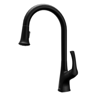Karran Chantilly Touchless KKF375 Single Handle Pull Down Sprayer Kitchen Faucet in Matte Black