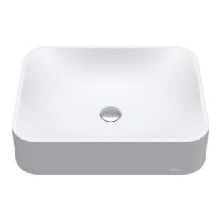Karran Sea Crest SQS200 Quartz 22" Bathroom Vessel Sink in White