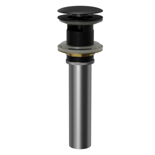 PUOF25 Pop-Up Vanity Bowl Drain with Overflow in Matte Black