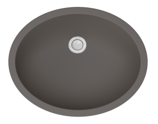 19" Seamless Undermount Quartz Vanity Sink