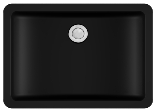 Karran 20' x 14" Seamless Undermount Quartz Vanity Sink-Black
