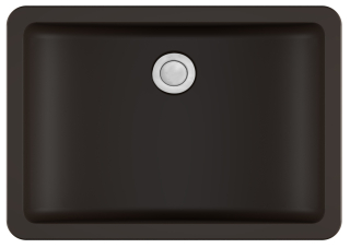 Karran 20' x 14" Seamless Undermount Quartz Vanity Sink-Brown