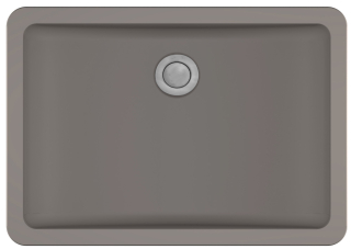 Karran 20' x 14" Seamless Undermount Quartz Vanity Sink-Concrete