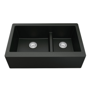 Karran QA-760-BL Farmhouse/Apron Front 34" Kitchen Sink