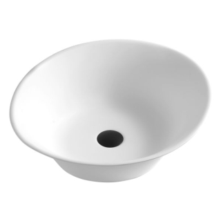 Karran Quattro QM164 Matte White Acrylic 21" Oval Bathrom Vessel Sink
