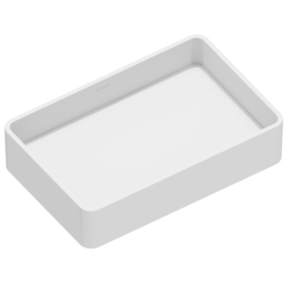 Quattro QM177 Matte White Acrylic 21 in. Rectangular Bathroom Vessel Sink