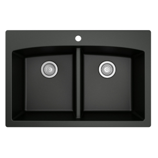 Karran QT-710-BL Quartz Top Mount Kitchen Sink
