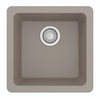 17" Seamless Undermount Quartz Bar/Prep Sink-Concrete