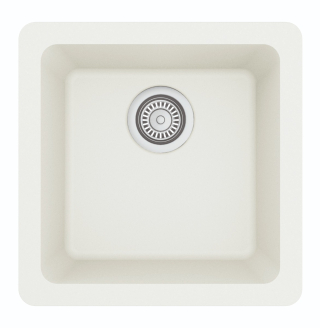 17" Seamless Undermount Quartz Bar/Prep Sink-White