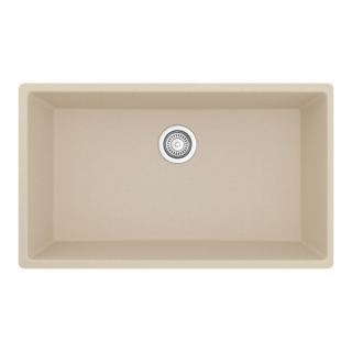 Karran QU-812 Undermount 32-1/4" Large Single Bowl Quartz Kitchen Sink in Bisque