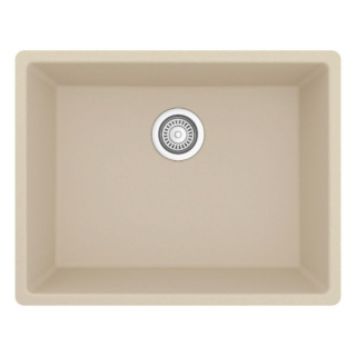 Karran QU-820 Undermount 24-3/8" in Single Bowl Quartz Kitchen Sink in Bisque