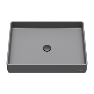 Karran Sternhagen SQS500 Quartz 23-5/8” x 17-3/4” Rectangular Bathroom Vessel Sink in Grey