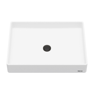 Karran Sternhagen SQS500 Quartz 23-5/8” x 17-3/4” Rectangular Bathroom Vessel Sink in White