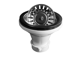3-1/2" Kitchen Sink Basket Strainer in Stainless Steel