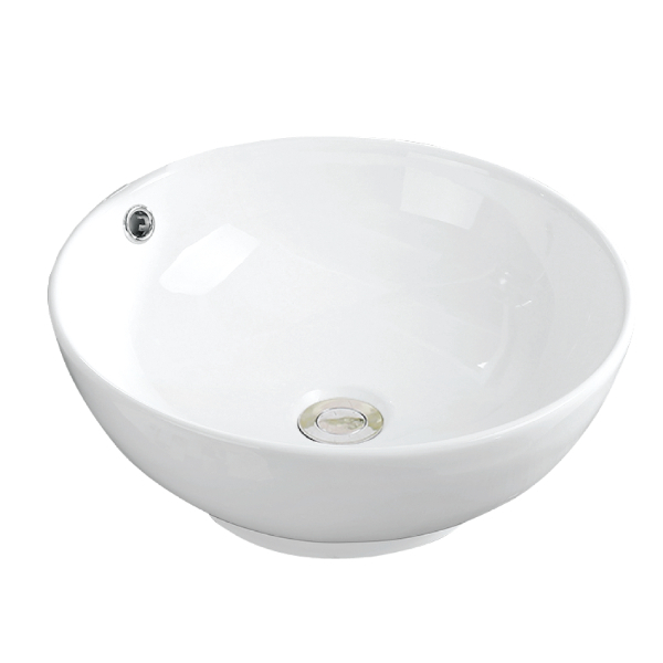 Valera 17" Vitreous China Bathroom Vessel Sink in White with Overflow Drain