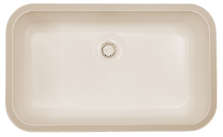 30" Seamless Undermount Large Single Bowl Acrylic Kitchen Sink-Bisque
