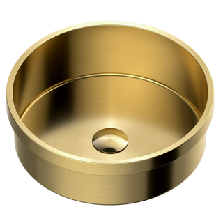 Karran Cinox Stainless Steel Round Drop In Sink in Gold