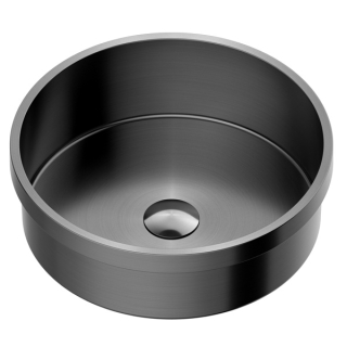 Karran Cinox Stainless Steel Round Drop In Sink in Gunmetal Grey