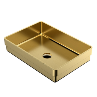 Karran Cinox Stainless Steel Rectangular Drop In Sink in Gold