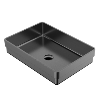 Karran Cinox Stainless Steel Rectangular Drop In Sink in Gunmetal Grey
