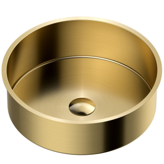 Karran Cinox Stainless Steel Round Undermount Sink in Gold