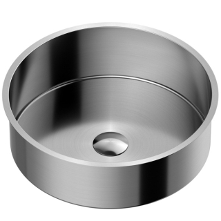 Karran Cinox Stainless Steel Round Undermount Sink in Stainless Steel