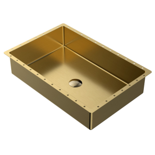 Karran CCU300G Cinox Stainless Steel Rectangular Undermount Sink in Gold
