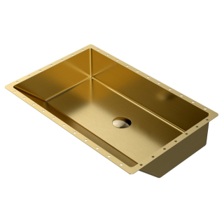 Karran CCU400G Cinox Stainless Steel Rectangular Undermount Sink in Gold