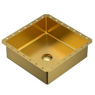 Karran Cinox Stainless Steel Square Undermount Sink in Gold