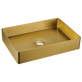 Karran Cinox Stainless Steel Rectangular Vessel Sink in Gold