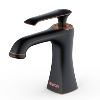 Karran KBF410 Woodburn Single Hole Single Handle Bathroom Faucet with Matching Pop-Up Drain in Oil Rubbed Bronze