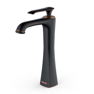 Karran KBF412 Woodburn Single Hole Single Handle Vessel Bathroom Faucet with Matching Pop-Up Drain in Oil Rubbed Bronze