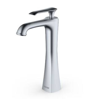 Karran KBF412 Woodburn Single Hole Single Handle Vessel Bathroom Faucet with Matching Pop-Up Drain in Stainless Steel