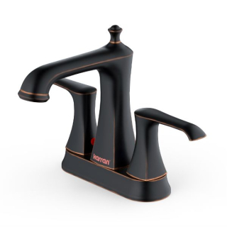 Karran KBF416 Woodburn Two-Hole 2-Handle Bathroom Faucet with Matching Pop-Up Drain in Oil Rubbed Bronze