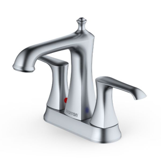 Karran KBF416 Woodburn Two-Hole 2-Handle Bathroom Faucet with Matching Pop-Up Drain in Stainless Steel