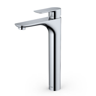 Karran KBF422 Kayes Single Hole Single Handle Vessel Bathroom Faucet with Matcing Pop-up Drain in Chrome