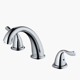 Karran KBF450 Fulham Three Hole Two Handle Widespread Bathroom Faucet with Matching Pop-up Drain in Polished Chrome