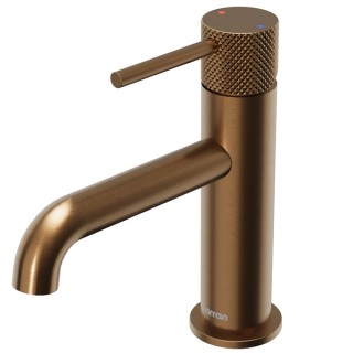 Karran Tryst KBF460 Single-Handle Single Hole Basin Bathroom Faucet with Matching Pop-up Drain in Brushed Copper