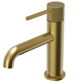 Karran Tryst KBF460 Single-Handle Single Hole Basin Bathroom Faucet with Matching Pop-up Drain in Brushed Gold