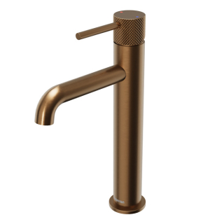 Karran Tryst KBF462 Single-Handle Single Hole Vessel Bathroom Faucet with Matching Pop-up Drain in Brushed Copper