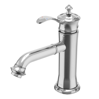Karran Vineyard KBF470 Single-Handle Single Hole Basin Bathroom Faucet with Matching Pop-up Drain in Chrome