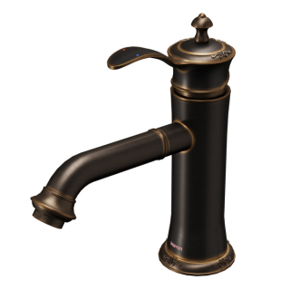 Karran Vineyard KBF470 Single-Handle Single Hole Basin Bathroom Faucet with Matching Pop-up Drain in Oil Rubbed Bronze